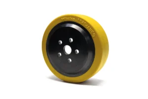 Жовте ведуче колесо Wicke Topthane 230х75 із чорним диском для електричного візка